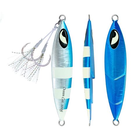 1 PC Slow Fall Pitch Lead Metal Flat Fishing Jigs Lures Sinking