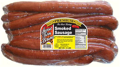 Smoked Sausage Hot 10 Lb Sunset Farm Foods