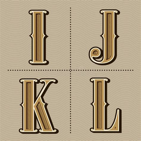 L Alphabet Occidental Marque Avec Des Lettres Le Vintage Pour Diriger