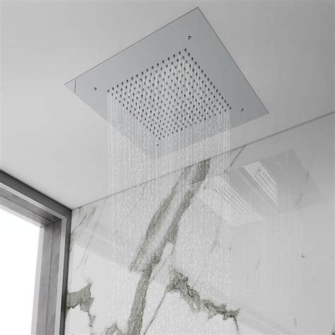 Milan Chrome 400 X 400mm Recessed Ceiling Mounted Square Shower Head