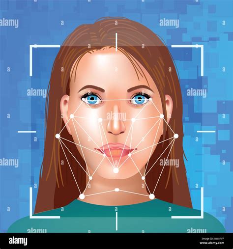 Facial Recognition System Concept Face Id Face Recognition 3d