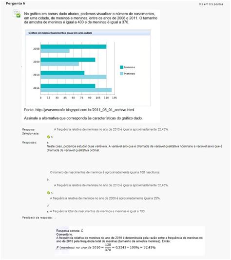 Pergunta Questionario Unidade I Estat Stica I