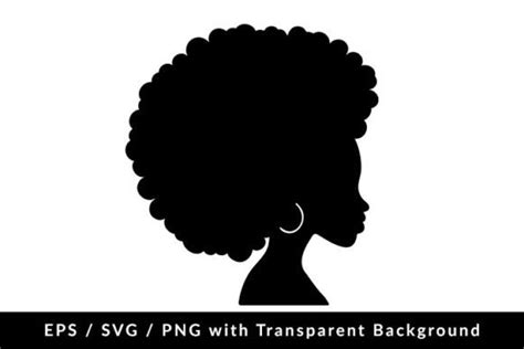 Afro Woman Silhouette Svg Eps Png Graphic By Formatoriginal Creative