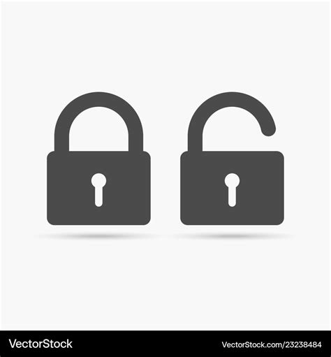 Closed And Open Lock Royalty Free Vector Image