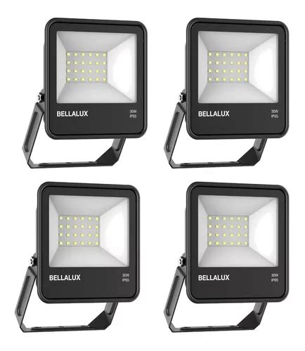 Reflector Led Bellalux 30w Luz Calída Exterior Pack X 4