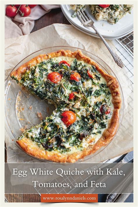 Egg White Quiche With Kale Tomatoes And Feta Rosalynn Daniels