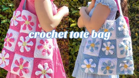 Crochet Flower Tote Bag Tutorial Youtube