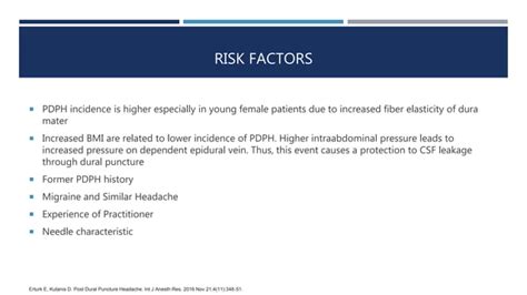 Post Dural Puncture Headache Ppt