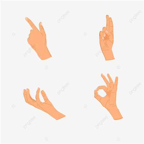 Hand Gestures Clipart Transparent Png Hd Set Of Hand Gestures Holding