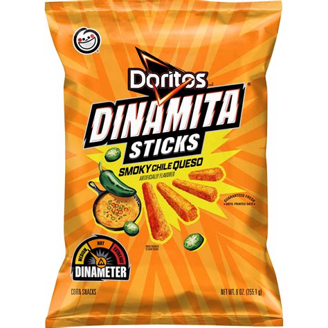 1packdoritos Dinamita Sticks Smoky Chile Queso Flavored Snack Chips