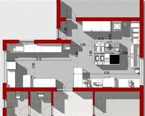 Progetto Di Una Cucina Per Ristorante Con Norme E Dwg Kitchen Layout