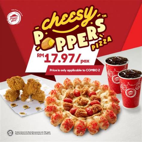 Pizza Hut Cheesy Poppers Pizza Combo 2 Promotion