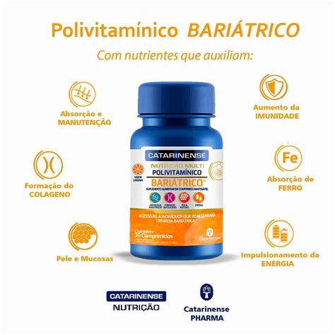 Polivitamínico Multi Bariátrico 30 Comprimidos Mastigáveis