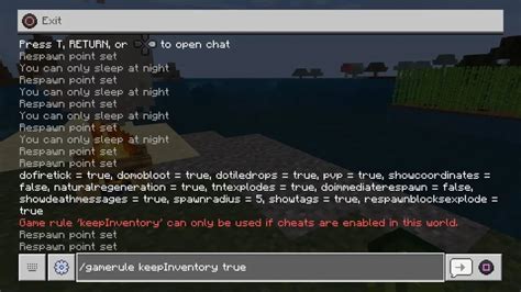 How To Turn On The Keep Inventory Option In Minecraft