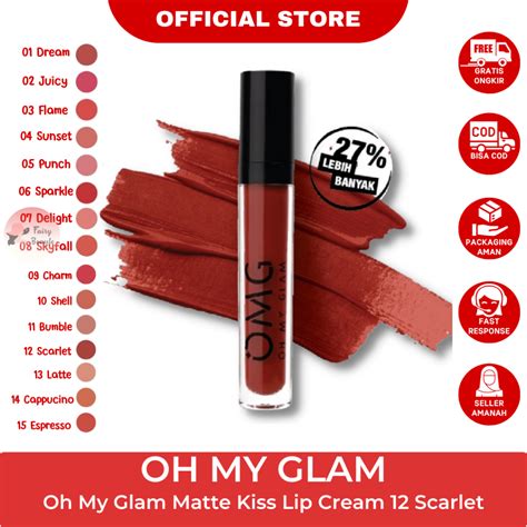 Jual OMG OH MY GLAM Matte Kiss Lip Cream 3 5 Gr Gram Lip Tint Lipstrick