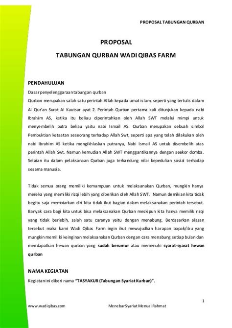 Proposal Kegiatan Qurban Coretan