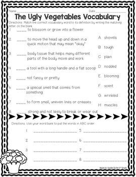 The Ugly Vegetables Journeys Nd Grade Supplemental Activities Saddle