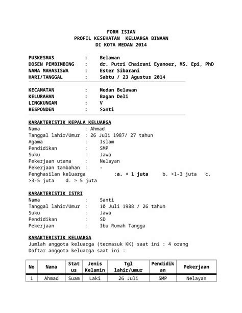 Docx Form Laporan Keluarga Binaan Dokumen Tips