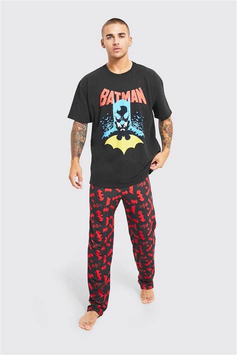 Batman License Loungewear Set Boohoo Uk