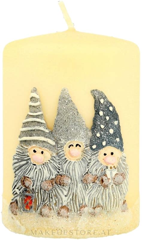 Artman Christmas Gnomes Candle Dekorative Stumpenkerze