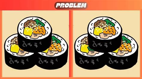 Tes Penglihatan Coba Temukan Perbedaan Pada Sushi Ini Untuk Menguji