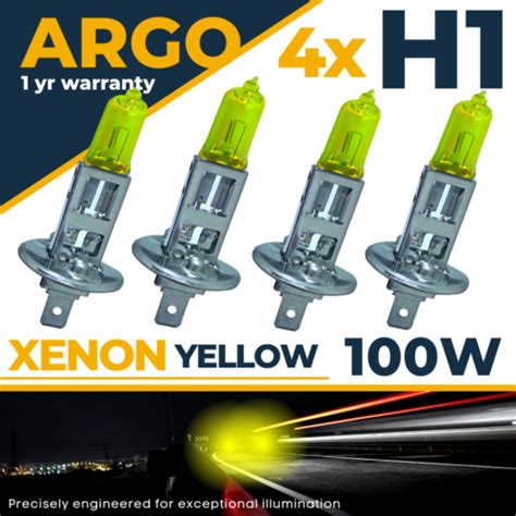 4x H1 Yellow Xenon Gold 100w Hid 448 Halogen Car Front Fog Light