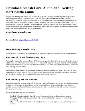 Fillable Online Smash Cars On The App Store Apple Fax Email Print