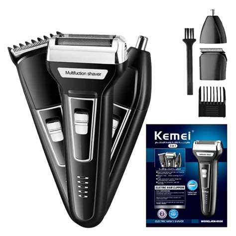 Kemei Electric Hair Clipper 3in1 KM 6558 Black