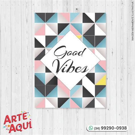 Quadro Decorativo Good Vibes Elo7 Produtos Especiais