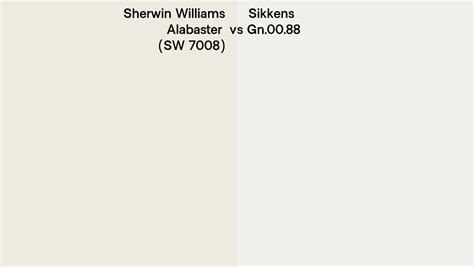 Sherwin Williams Alabaster Sw 7008 Vs Sikkens Gn 00 88 Side By Side