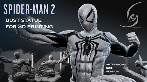 3D file SPIDER-MAN PS5 ANTI VENOM SUIT BUST FOR 3D PRINTING 👤・3D printing model to download・Cults