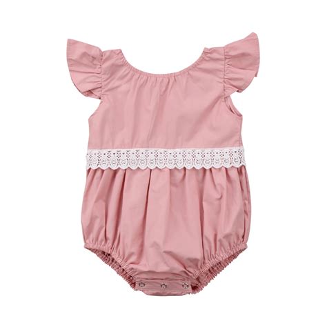 Crian As Rec M Nascidas Do Beb Bodysuits Roupa Das Meninas Rendas