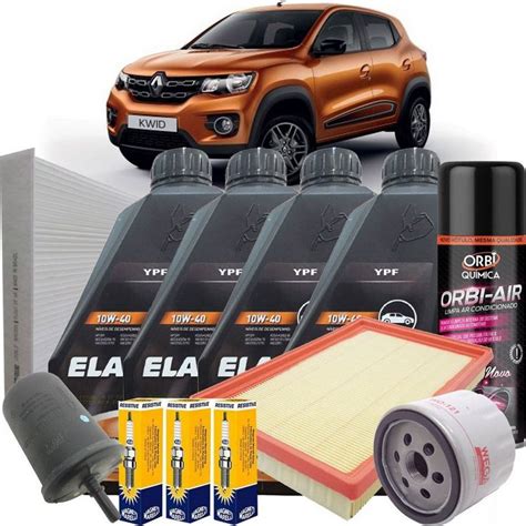 Kit Revis O Troca De Oleo W Filtros Completo E Velas Renault Kwid