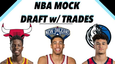 2020 Nba Mock Draft With Trades Full First Round Youtube