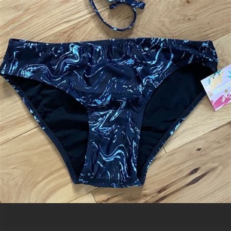 Fleo Swim Fleo Marbled Bikini Bottoms L Nwt Poshmark