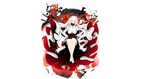 Wallpaper Illustration Nekomimi White Hair Anime Girls Weapon