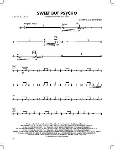 Sheet Music Bläserklasse Chart Hits Drums Musical CDs DVDs