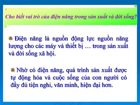 N U Vai Tr C A I N N Ng Trong S N Xu T V I S Ng Hi N I