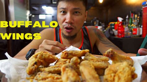 How To Cook Buffalo Wings Recipe Chicken Wings Sweet Sauce Mukbang Eating Indoor