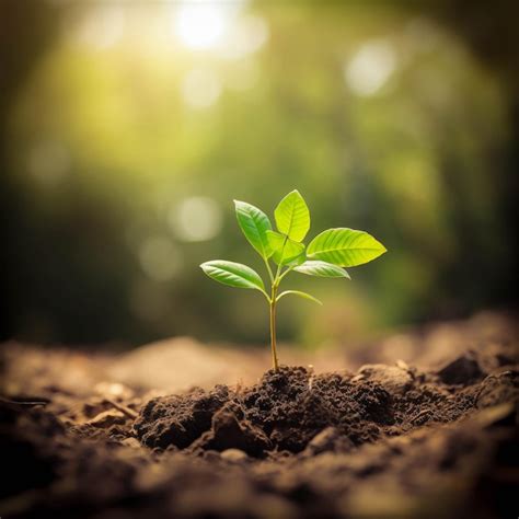 Uma Planta Que Est Crescendo Na Terra Foto Premium