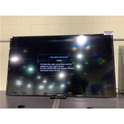 SAMSUNG 55" TV MODEL UN55F6300AF WITH WALL MOUNT BRACKET, POWER CORD, & REMOTE NO STAND