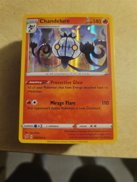 Pokémon TCG Chandelure Rebel Clash 033 192 Holo Holo Rare eBay