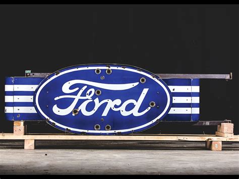 Ford Oval With Wings Neon Signs Mounted Back To Back Auburn Spring