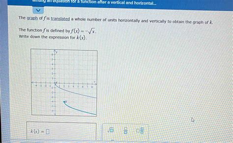 Solved Writing An Equation For A Function After A Vertical And