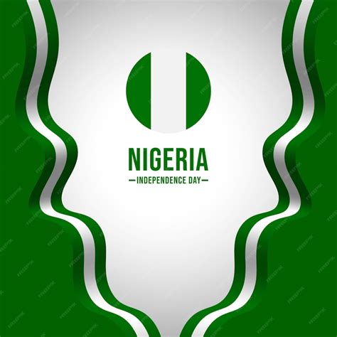 Premium Vector Happy Independence Day Nigeria Greetings Vector