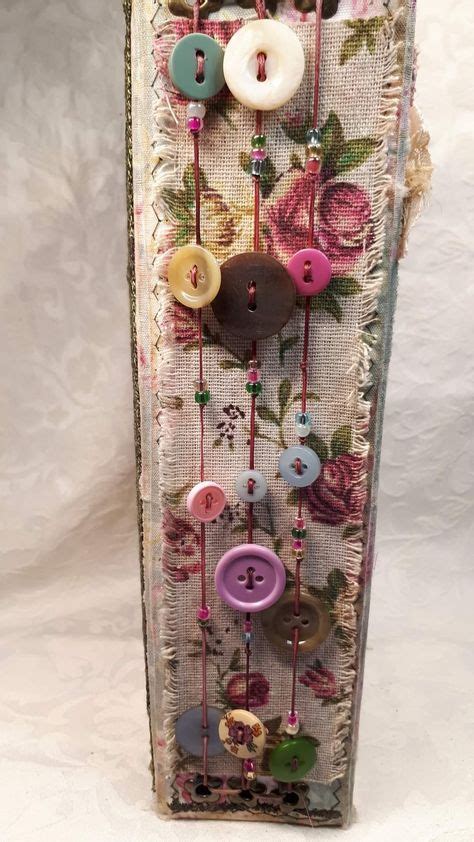 Making A Faux Binding With Buttons And Beads And A Tassel For Your