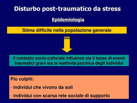 PPT Il Disturbo Acuto Da Stress Ed Il Disturbo Post Traumatico Da