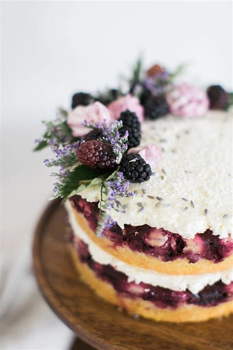 Blackberry Lavender Naked Wedding Cake Yummy And Beautiful We This