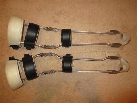 Pair Kafo Orthopedic Metal And Leather Polio Full Leg Braces Etsy