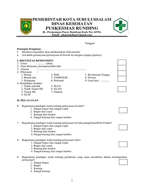 Cara Menghitung Survey Kepuasan Pelanggan Puskesmas Satu Manfaat